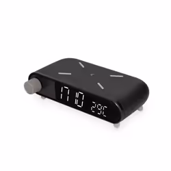 Ksix BXCQI15N, Sveglia digitale, Nero, 12/24 ore, F, °C, 10 W, 160 mm