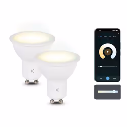 Ksix BXBULBGU22, 5,5 W, 35 W, GU10, 400 lm, 15000 h, Bianco freddo, Bianco caldo