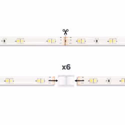 Ksix BXLEDST5M21 striscia luminosa Striscia led universale LED 18 W 5000 mm