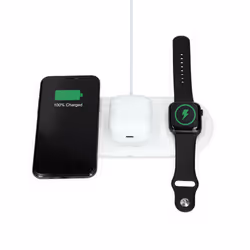 Ksix BXCQI10QC02 Caricabatterie per dispositivi mobili Cuffie, Auricolare, Smartphone, Orologio intelligente Bianco AC, USB Ricarica rapida Interno