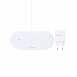 Ksix BXCQI10QC02 Caricabatterie per dispositivi mobili Cuffie, Auricolare, Smartphone, Orologio intelligente Bianco AC, USB Ricarica rapida Interno - Vista aggiuntiva 4