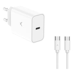 Ksix BCD30PDC01B Caricabatterie per dispositivi mobili Universale Bianco AC Ricarica rapida Interno