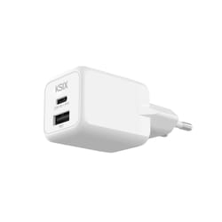 Ksix BCD20GANACB Caricabatterie per dispositivi mobili Cuffie, Smartphone, Tablet Bianco AC Ricarica rapida Interno