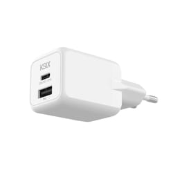 Ksix BCD30GANACB Caricabatterie per dispositivi mobili Cuffie, Smartphone, Tablet Bianco AC Ricarica rapida Interno