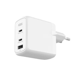 Ksix BCD65GANACCB Caricabatterie per dispositivi mobili Cuffie, Computer portatile, Smartphone, Tablet Bianco AC Ricarica rapida Interno