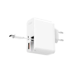Ksix BCD65WB01 Caricabatterie per dispositivi mobili Computer portatile, Smartphone, Tablet Bianco AC Ricarica rapida Interno