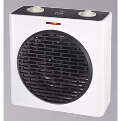FM Calefacción T-20, Riscaldatore ambiente elettrico con ventilatore, Interno, Pavimento, Tavolo, Nero, Bianco, Manopola, 200 ...