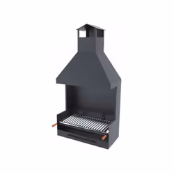 Tempi di consegna: 8/10 giorni lavorativi. Barbecue a libera installazione con cappa in acciaio al carbonio, ha griglia scana ...