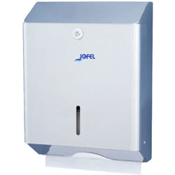 Jofel - Distributore di asciugamani, distributore di asciugamani per il viso, fino a 600 asciugamani a zig zag, antivandalo, acciaio inox di alta