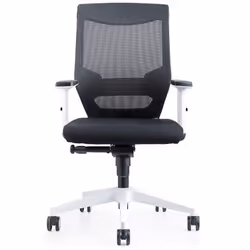 Rocada Ergoline 908W-4, Sedia imbottita tappezzata, Schienale a rete, Nero, Nero, Tessuto, Schiuma, Rete, Tecnopolimero