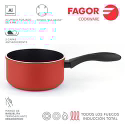 Fagor - Casseruola maxima in alluminio rosso 3004 ø16x8,3cm