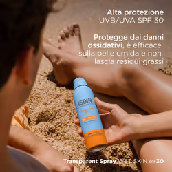 Isdin Fotoprotector Wet Skin Spray Trasparente Corpo SPF30 250ml - Vista aggiuntiva 4