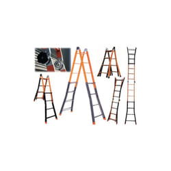 Scala acciaio telescopica 4+4 gradini h 3,80 step up