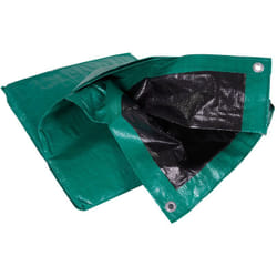 Telo Telone In Polietilene Occhiellato Pesante Colore Nero/Verde 4x5 Mt.