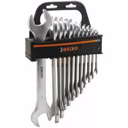 Serie di chiavi a forchetta doppia Cromo vanadio Finitura satinata DISPONIBILI Misure 6-17 - Pezzi 6 Misure 6-22 - Pezzi 8 Mi ...