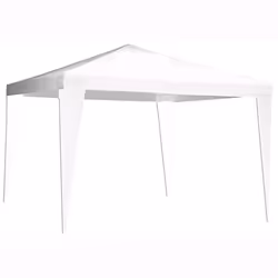 Gazebo Da Giardino Mod. Oasis Struttura In Acciaio Telo Bianco 300X300 Cm.