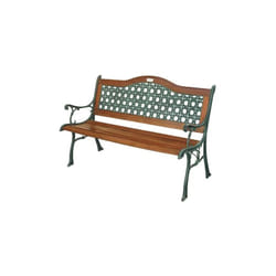 Fraschetti - Panchina da giardino in Rattan arc con strutture in ghisa e legno naturale