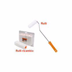 Rulli Brixo sintetici per radiatori per pittore In lana sintetica, impugnatura anatomica, asta zincata, larghezza 10 cm. Rull ...