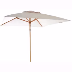 Ombrellone Da Giardino In Legno Rettangolare Telo In Cotone 2x3 mt