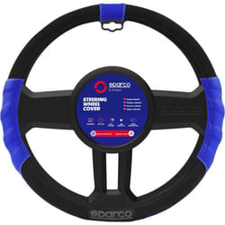 Sparco - Coprivolante SPC1108 auto universale blu in poliestere 38cm
