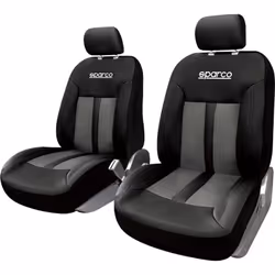 SPARCO Coppia coprisedili poliestere universali anteriori auto nero/grigio
