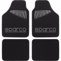 SPARCO Set completo SPC19 universale tappetini auto moquette nero/grigio poliestere