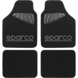 Sparco - Set completo SPC19 universale tappetini auto moquette nero/grigio poliestere