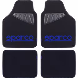 SPARCO Set completo SPC19 tappetini auto universali in moquette nero/blu poliestere
