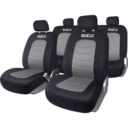 SPARCO Set completo SPC1019 coprisedili auto universali nero e grigio righe