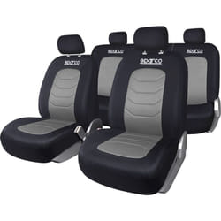 Set completo SPC1019 coprisedili auto universali nero e grigio righe