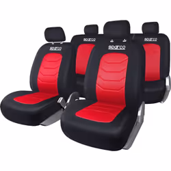 SPARCO Set completo SPC1019 di coprisedili universali auto nero/rosso righe