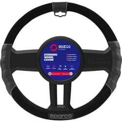 Sparco - Coprivolante SPC1108 auto universale grigio e nero antiscivolo