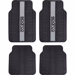 SPARCO Set SPC1913 completo tappetini auto in pvc universale nero/grigio