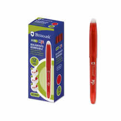Bismark 327530, Fermaglio, Penna a sfera, Rosso, 12 pz