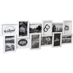 Gerimport - Cornice Portafoto 12 Foto Dimensione 10 x 15 Colore Bianco Design Shabby Chic