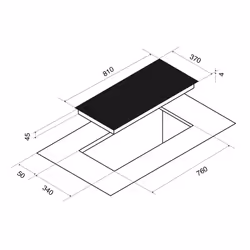 Pando PI-3400 Nero Da incasso 81 cm Piano cottura a induzione 3 Fornello(i) - Vista aggiuntiva 2
