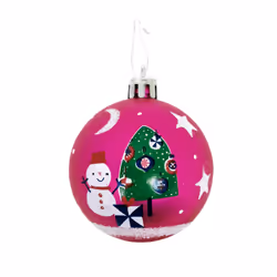 Arditex PP14019 decorazione natalizia Ornamento per palline di Natale Polietilene Multicolore, Rosa 10 pz