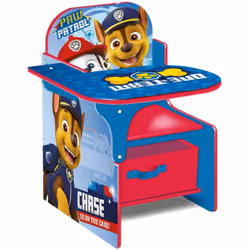 Scrivania e Banco Attività in legno con cassetto contenitore con i simpaticissimi Paw Patrol.Per Creare un angolo speciale de ...
