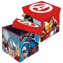 Pouf Avengers Contenitore Portagiochi in Tessuto con Seduta - Multicolor