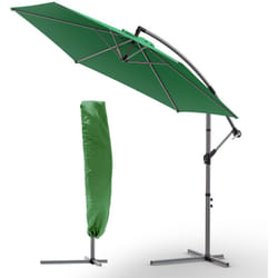 Ombrellone Decentrato da Giardino, Protezione Solare UV50+, Diametro 3M, Verde - Vounot