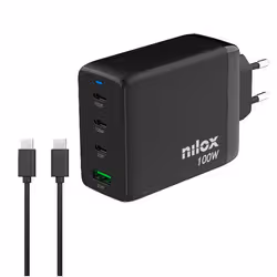 Nilox NXGANUSBC100 Caricabatterie per dispositivi mobili Universale Nero AC Ricarica rapida Interno - Vista aggiuntiva 2