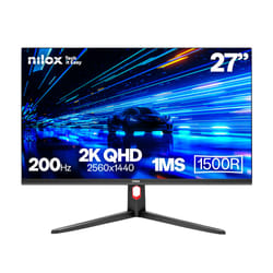 Nilox MONITOR 27 CURVO 200HZ 2K HDMI DP Monitor PC 68,6 cm (27") 2560 x 1440 Pixel LCD Nero