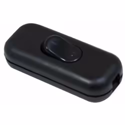 Interruttore Lampada ON OFF Nero Due Vie 250V 2A T55 Interruttore Linea S05B Interruttore a filo nero ideale per accendere e ...