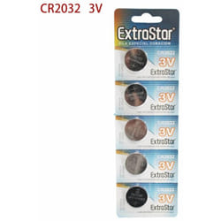 Extrastar - Batterie a Bottone Cr2032 3V Litio Conf. 5Pz