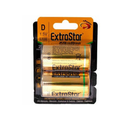 Extrastar - Pila Batteria LR20 Torcia d MN1300 1,5V 18400mAh Alcalina Confezione da 2 Pezzi