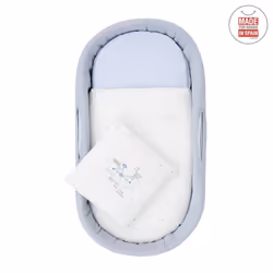Cambrass 45010 letto per bambino Culla di vimini Cotone, Poliestere Blu - Vista aggiuntiva 6