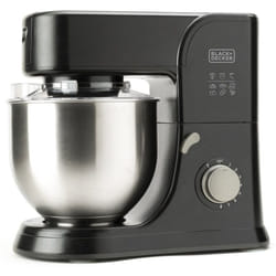 Black&decker - black+decker BXKM1001E - Miscelatore a colonna, 1000W, 8 velocità, Turbo, rotazione planetaria, facile da pulire, acciaio inox, nero