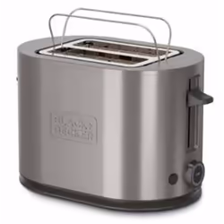 Black & Decker BXTO901E, 2 fetta/e, Acciaio inox, Manopola, 900 W, 14,5 cm, 4,2 cm