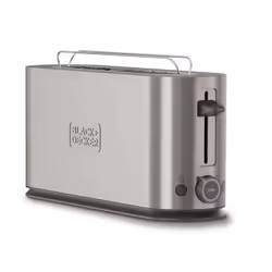 Black & Decker BXTO1002E, 2 fetta/e, Acciaio inox, Acciaio inox, Pulsanti, Livello, Manopola, 1000 W