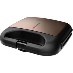 Black&decker - black+decker BXSA753 - Sandwich Maker, 750W, piastre grill antiaderenti, 21,5x12,5 cm, luce a temperatura ideale, compatta e facile da